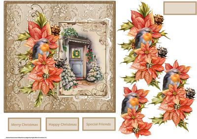 Welcome Home Robin Card with Decoupage