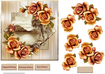 Autumn Fall Card with Decoupage
