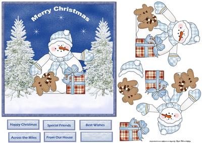 Snowman and Gingerbread Men Card