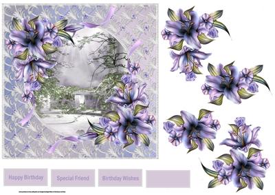 Garden Haven Card with Decoupage