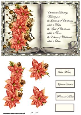 Christmas Blessings Card with Decoupage