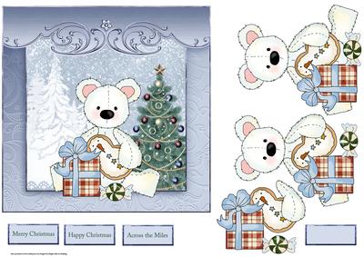 Polar Bears Gift Card with Decoupage