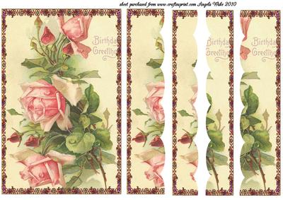 Vintage Birthday Rose Scallop