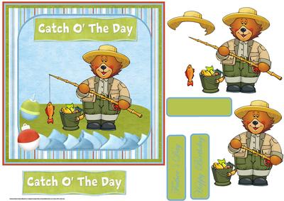 Catch of the Day Card with Decoupage