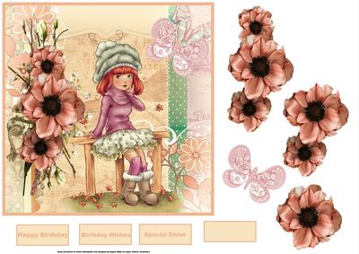 Autumn Time Card with Decoupage