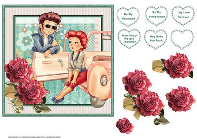 Hey Baby Card with Decoupage and Sentiment Tags