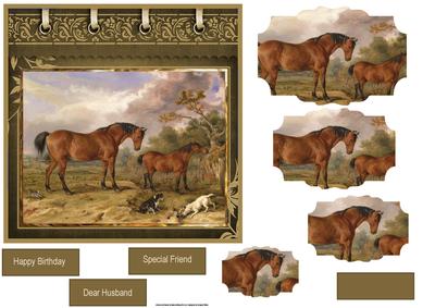 At the Farm Card, with Shaped Layers