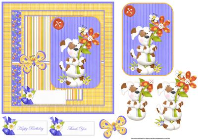 Finneys Garden Card with Decoupage