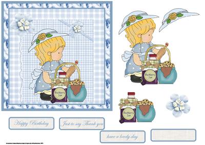 Baking Day Card with Decoupage