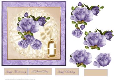 Lilac Rose Celebration Drinks Card