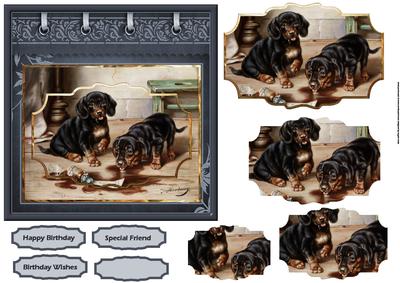 Whoops! You Are in Trouble Card with Shaped Layers