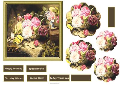 Vintage Roses Card with Petal Stacker