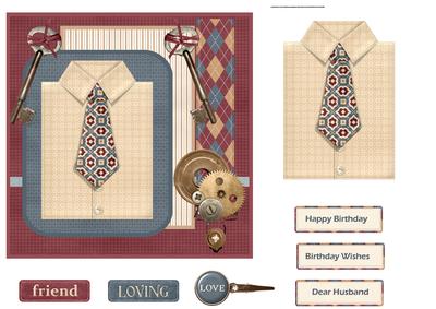 The Shirt and Tie Card with a Topper