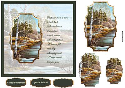 River Banks Card with Topper and Shaped Layers