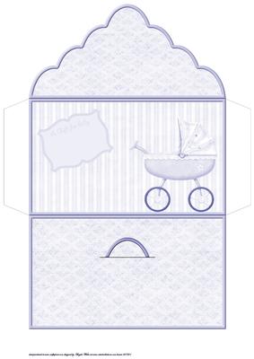 Pram Baby Boy Money Wallet