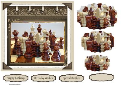 Chess Pieces Before the Game Card