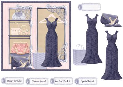 A New Outfit Card with Decoupage