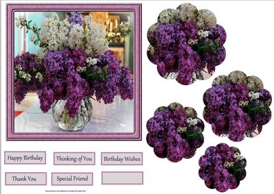 A Vase of Lilacs Card and Stacker