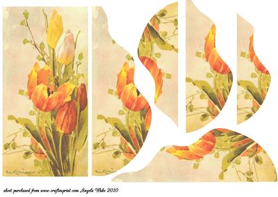 Tulips Triangle Style with a Curve