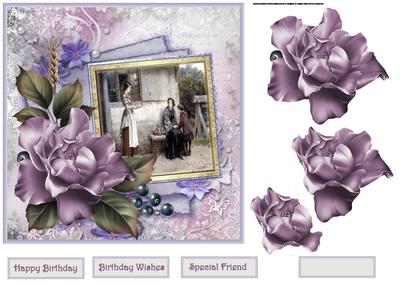 The Visitors Card with Decoupage