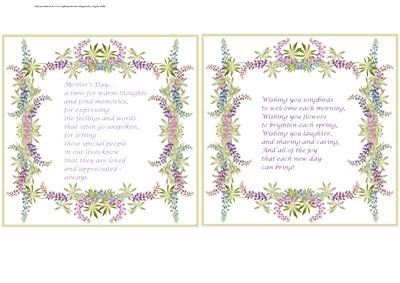 Floral Verse Card Fronts with Verse