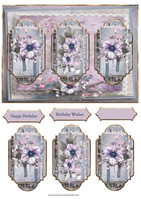 Purple Flowers Panel Card