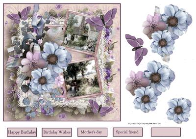 Country Life Card with Decoupage