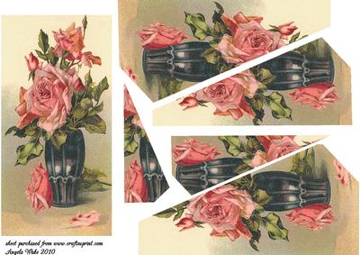 Vase of Large Pink Roses
