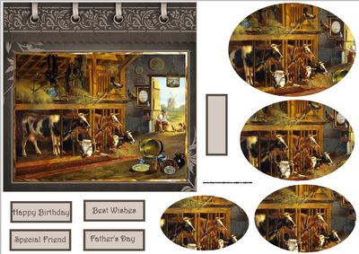 Barn Sale Card with Oval Layers