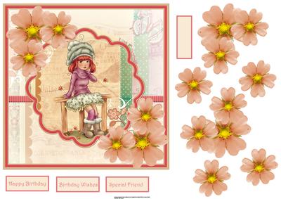 Autumn Attitude Card with Flower Decoupage