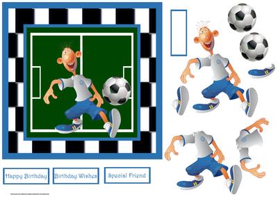 The Footballer Card with Decoupage