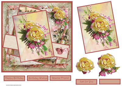 English Rose with Decoupage