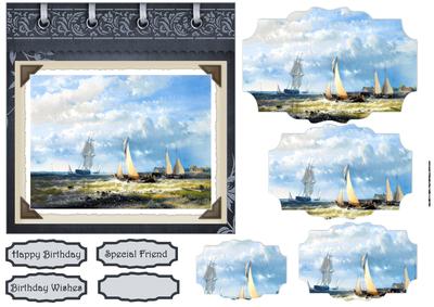 Setting Off to Sea Card with Shaped Layers