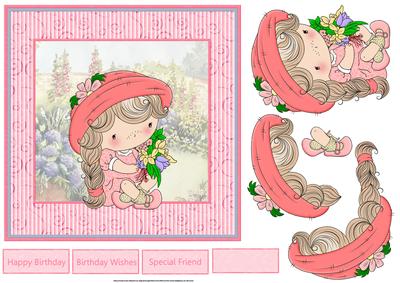 A Bouquet of Spring Card with Large Decoupage