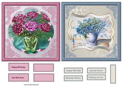 Floral Toppers and Sentiment Tags