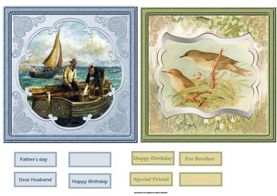 Bringing the Fish to the Boat, Warbler Birds Toppers