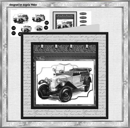Classic Car, 7x7 Card Mini Kit