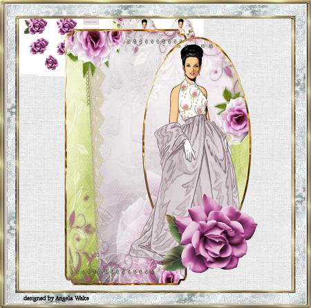 Lady and the Rose Over the Edge Card