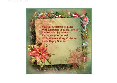 Insert for Vintage Girl and Poinsettia