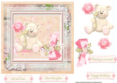 A Bunch of Love 7x7 Card with Decoupage