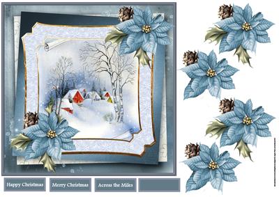A Silent Night 7x7 Card with Decoupage