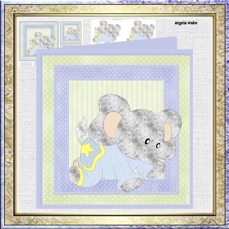 Baby Star Elephant 7x7 Card Mini Kit