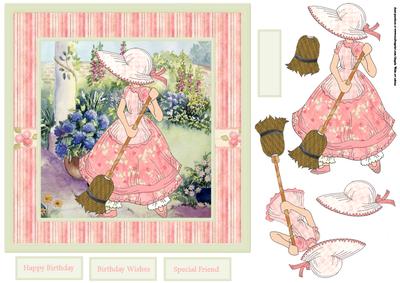 Spring Cleaning 7x7 Card and Decoupage