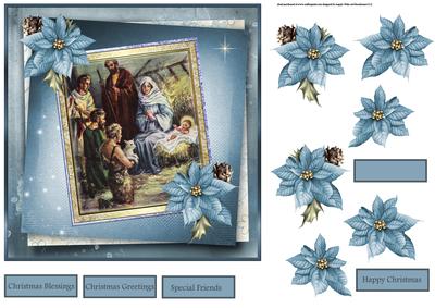 Baby Jesus in the Stable 7x7 Card
