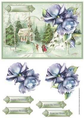 Going to Church at Christmas Card