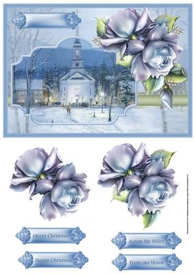 Christmas Eve Card with Decoupage