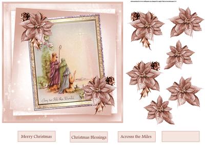 They Followed a Star 7x7 Card with Decoupage