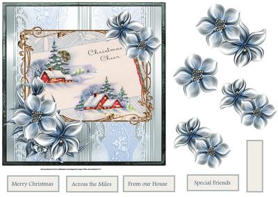 Friends at Christmas 7x7 Card and Decoupage