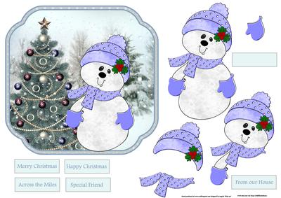 Snowman's Christmas Tree Shaped Topper