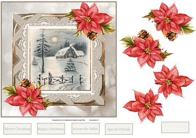 Snowy Snowy Vintage Christmas 7x7 Card